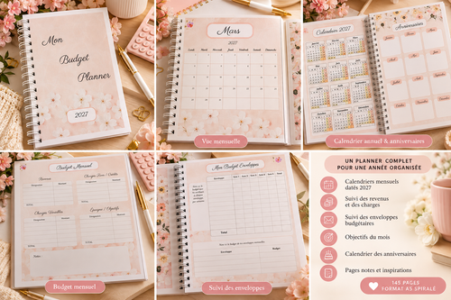 Mon Budget Planner 2027 – Organisez votre budget & vos économies (Format A4)